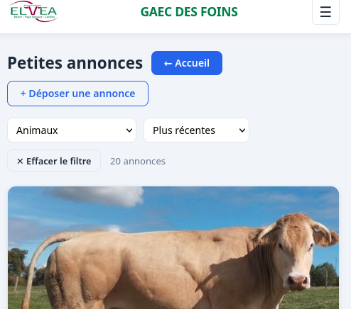 WebApp pour une association d’éleveurs